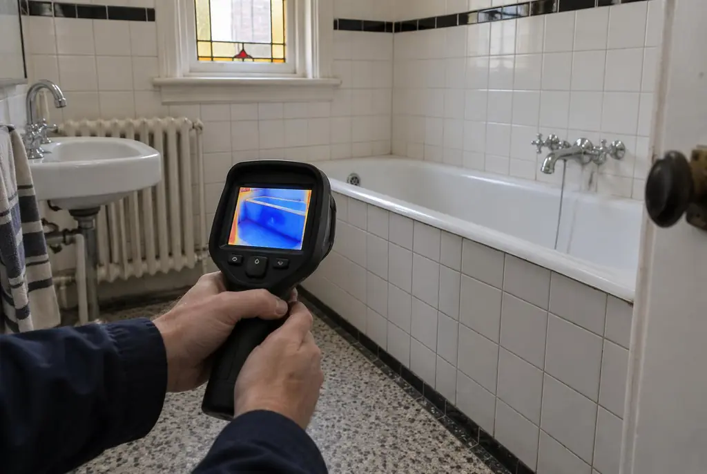 Lekdetectie Vlaardingen – onderzoek in een badkamer van een oudere woning
